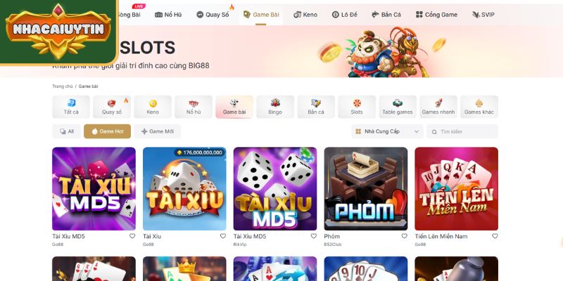 Top 7 Nhà Cái Tài Xỉu Uy Tín Và Nên Thử Cho Người Chơi Việt 2 Big88 nằm trong top 7 nhà cái Tài Xỉu uy tín